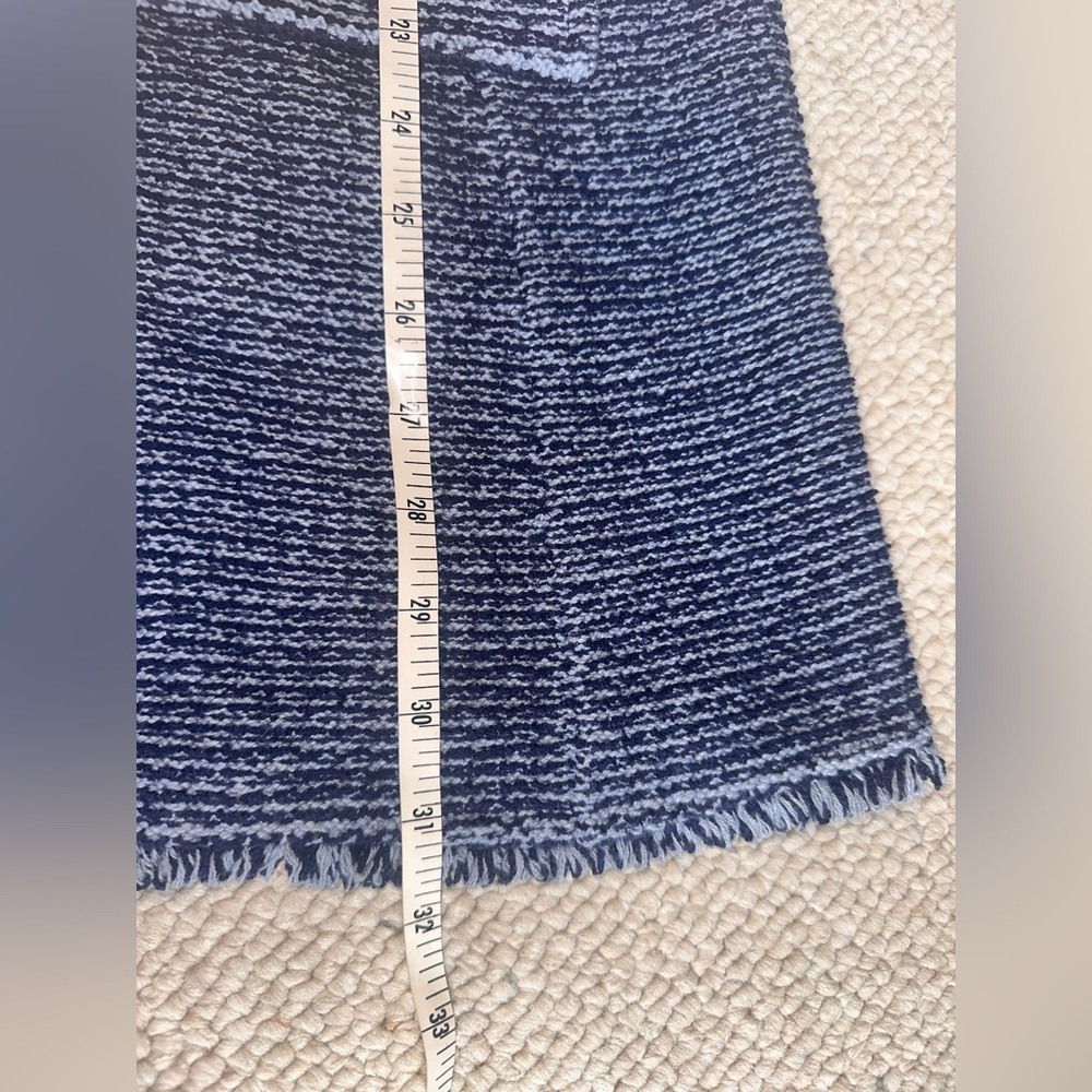 NWOT Chico’s Denim Blue Fringed Sweater Jacket/Cardigan size 3/US 14. - Picture 8 of 12